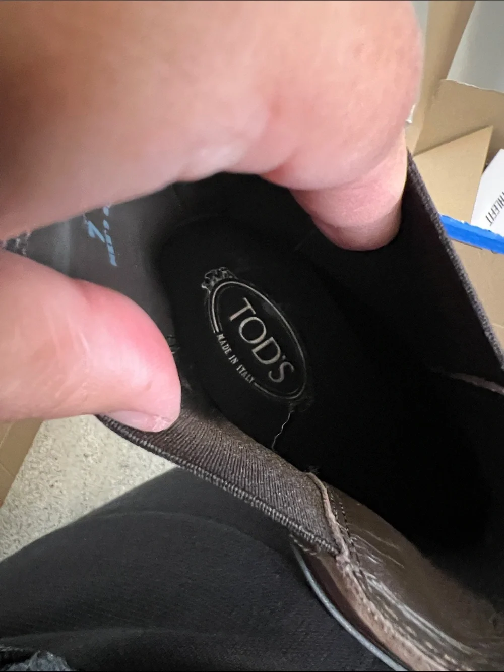 Tod’s whipstitch Chelsea boots